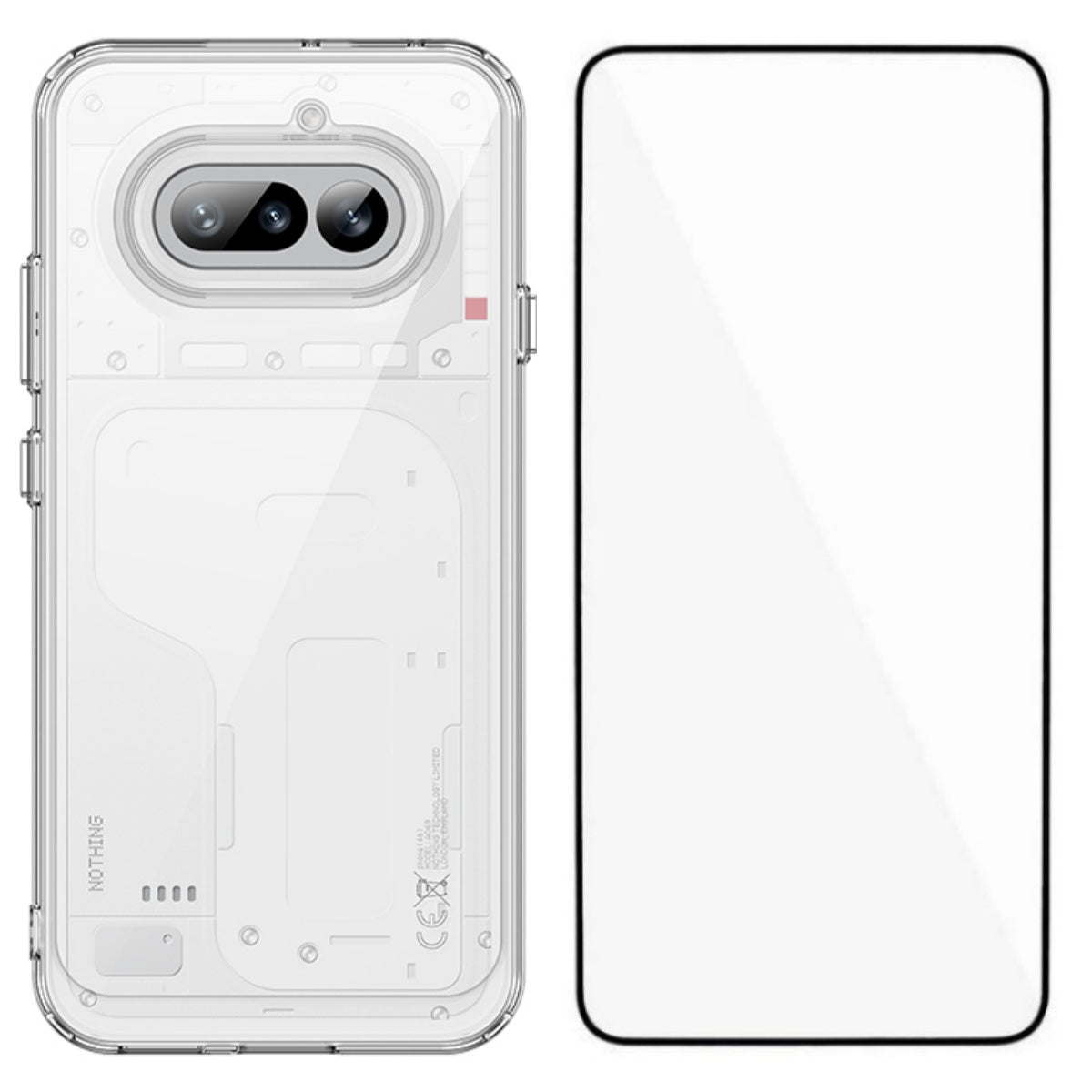 Nothing Phone (4a) Handyhülle – TPU-Acryl-Abdeckung mit gehärtetem Glas (große Linsenöffnung)