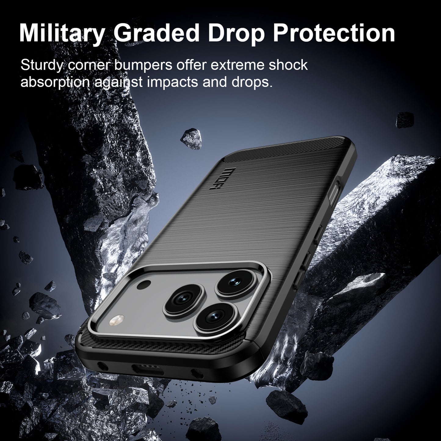 MOFI for Honor 600 Pro 5G / Honor 600 5G Back Cover  Brushed Texture Carbon Fiber Soft TPU Case