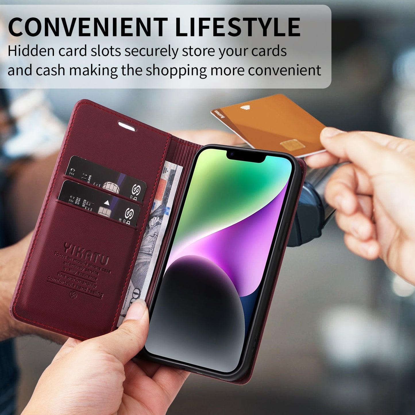 YIKATU for Honor 600 Pro 5G / Honor 600 5G YK-001 Phone Cases Magnetic Closure PU Leather Mobile Cover