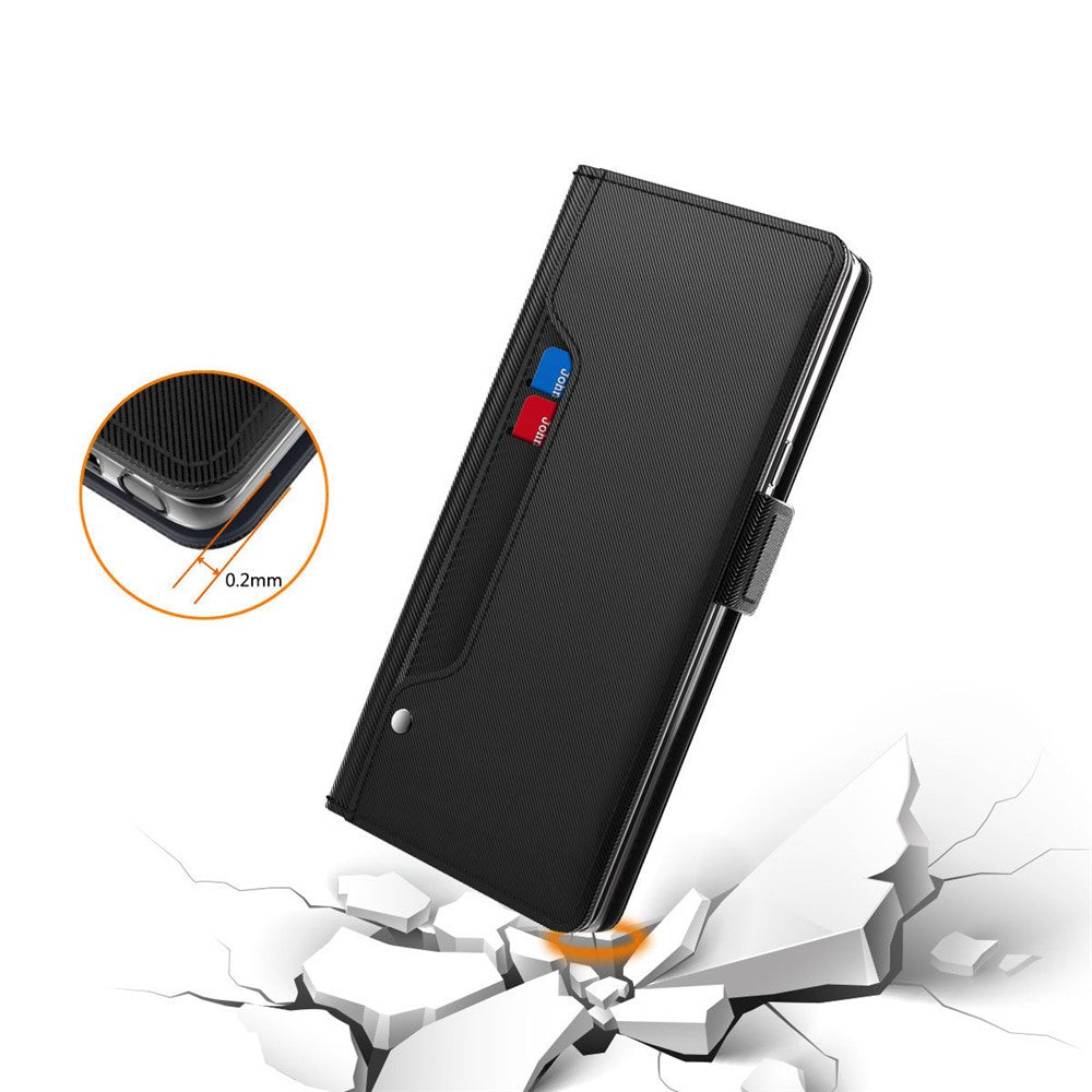 Nothing Phone (4a) Wallet-Handyhülle – Aus PU-Leder mit Ständer, Kartenhalter & Spiegel