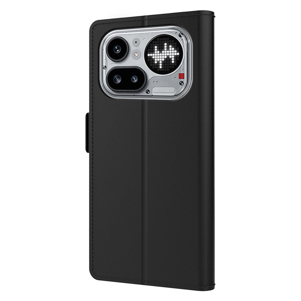 Nothing Phone (4a) Pro Wallet-Handyhülle – Aus PU-Leder mit Ständer, Kartenhalter & Spiegel