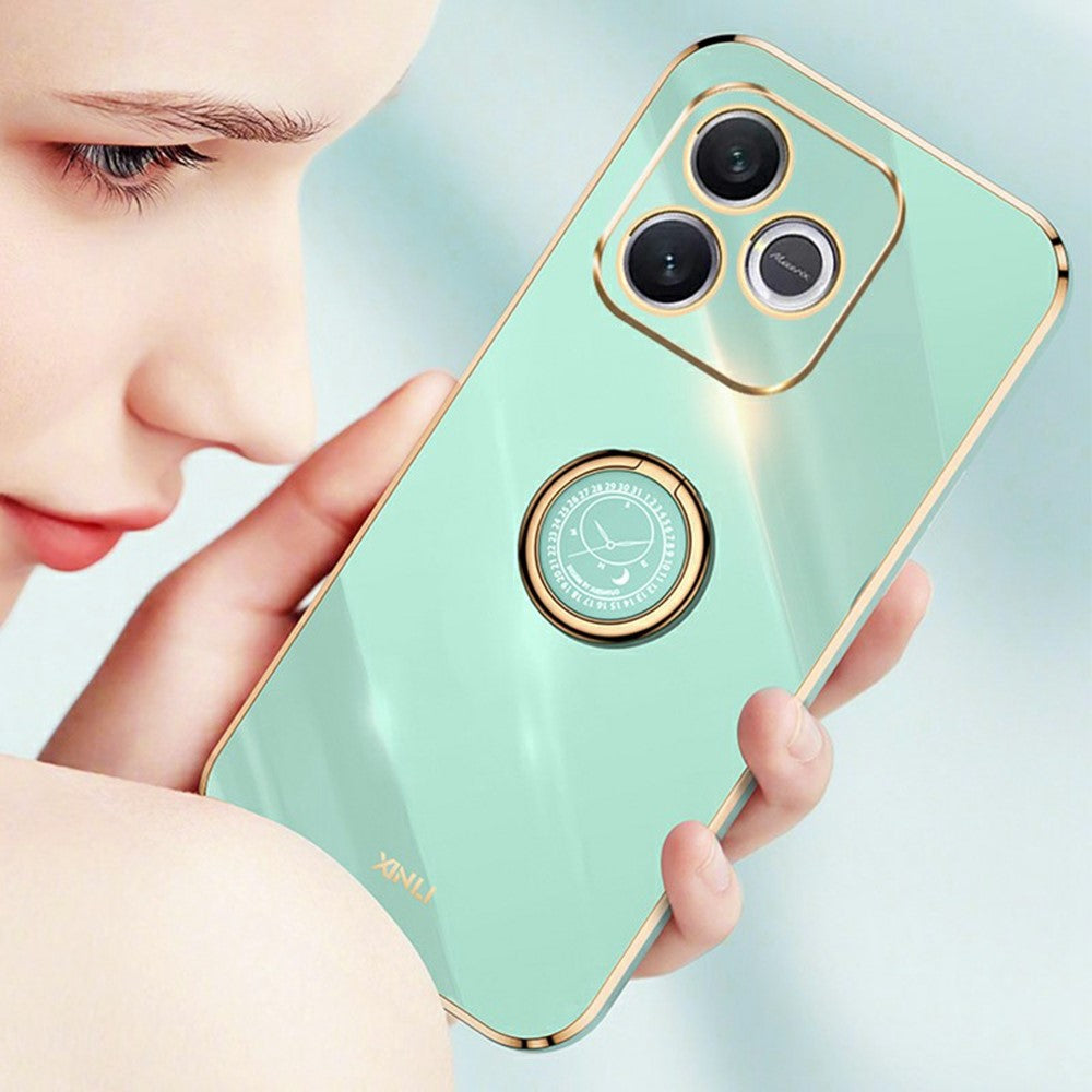 Honor 600 Lite 5G Handyhülle – Galvanisierte TPU-Rückseite, kratzfest, mit Ringständer