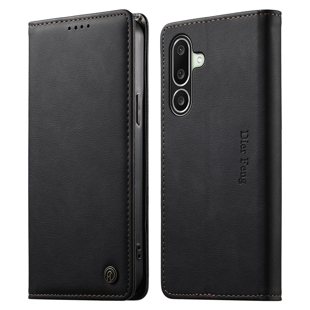 DIERFENG DF-019 for Samsung Galaxy A27 5G Leather Wallet Case Magnetic Flip Cover with Card Slots RFID Blocking