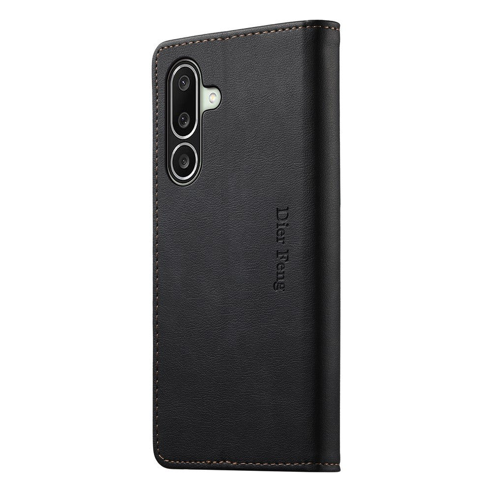 DIERFENG DF-019 for Samsung Galaxy A27 5G Leather Wallet Case Magnetic Flip Cover with Card Slots RFID Blocking