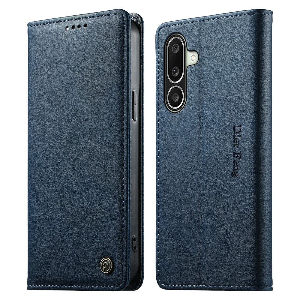 DIERFENG DF-019 for Samsung Galaxy A27 5G Leather Wallet Case Magnetic Flip Cover with Card Slots RFID Blocking