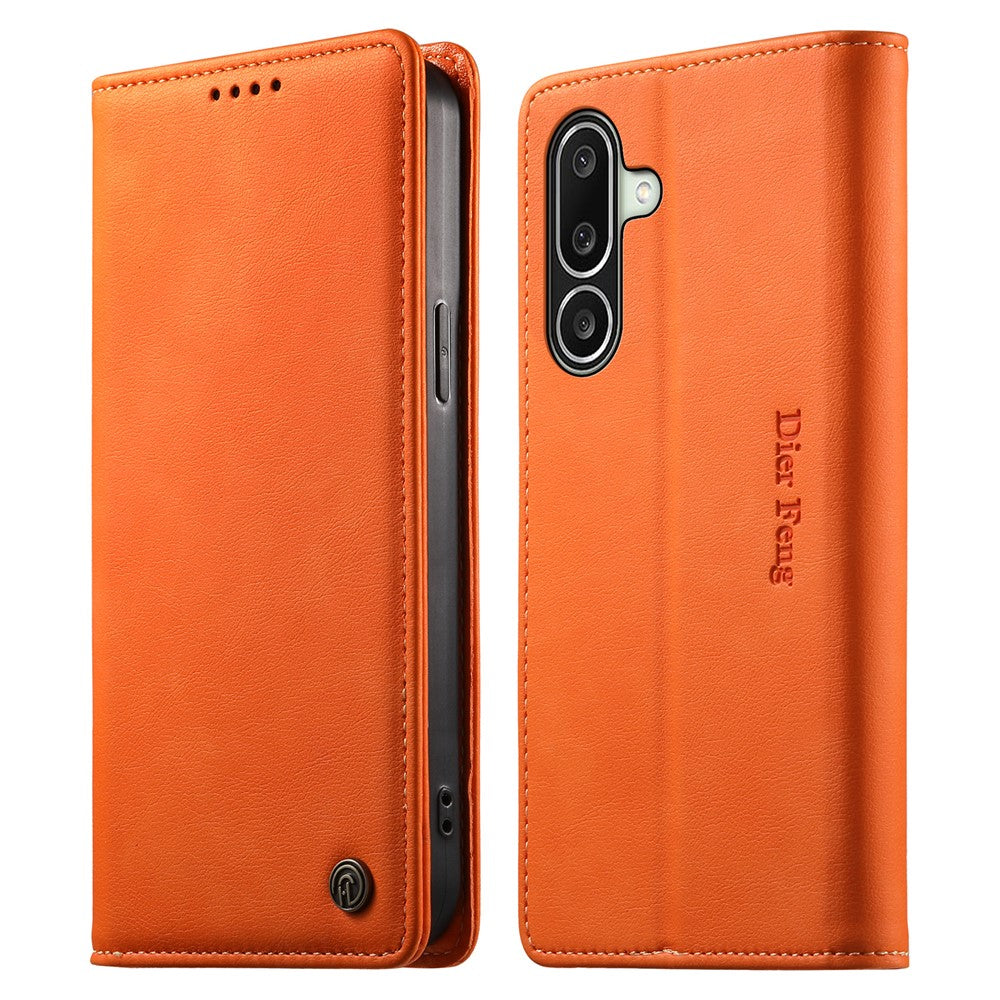 DIERFENG DF-019 for Samsung Galaxy A27 5G Leather Wallet Case Magnetic Flip Cover with Card Slots RFID Blocking
