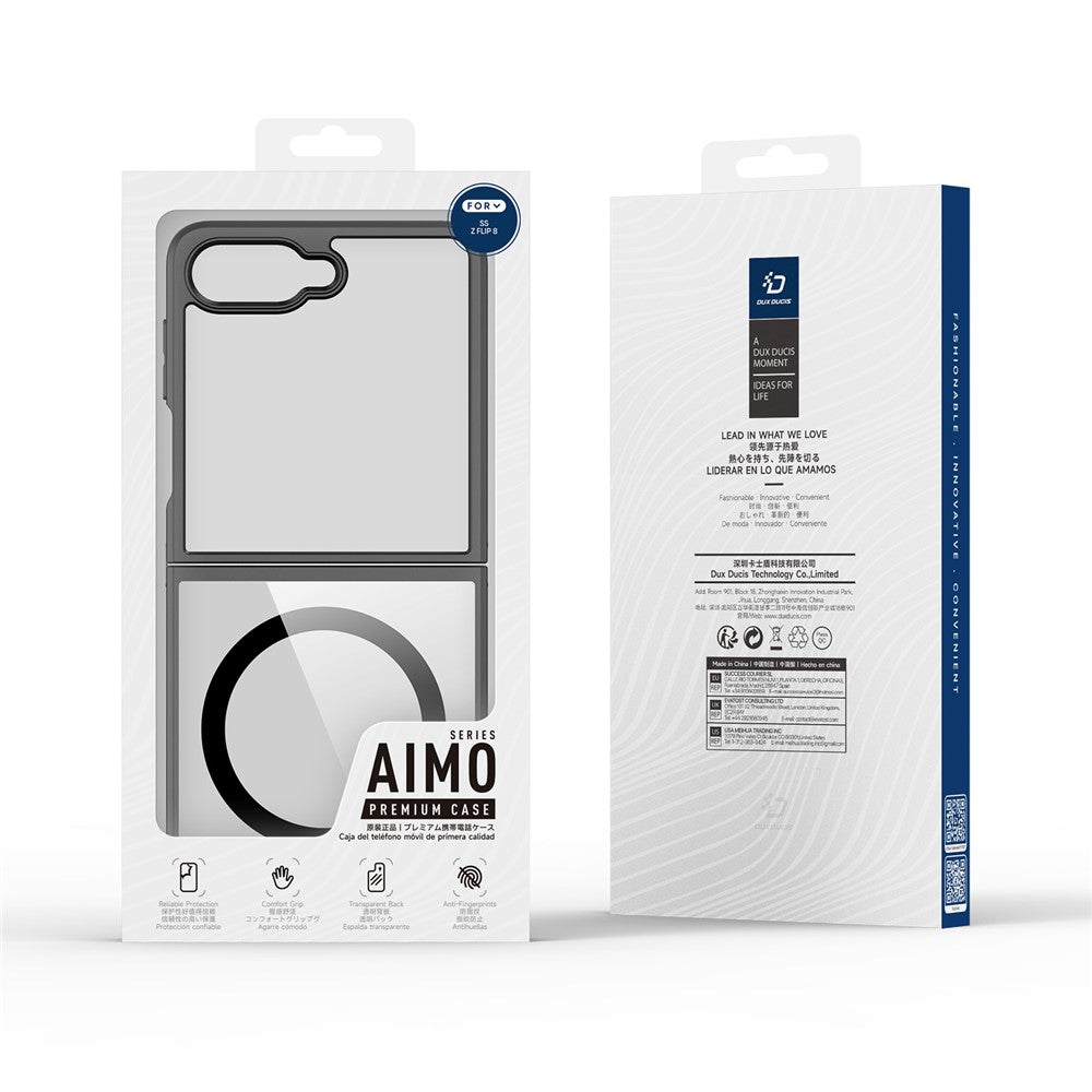 DUX DUCIS Aimo Series For Samsung Galaxy Z Flip8 Magnetic Case PC + TPU Clear Back Phone Cover (REACH Certification)