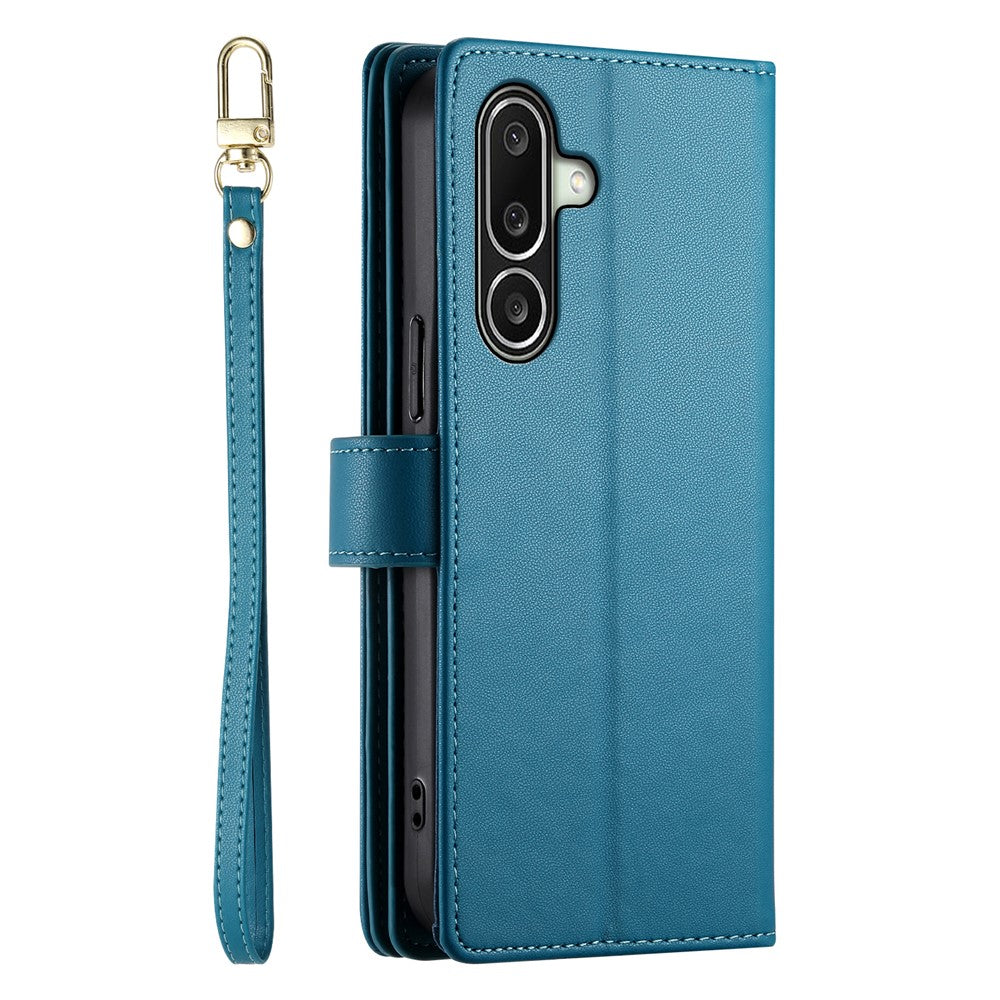 For Samsung Galaxy A27 5G Leather Case Zipper Pocket Wallet Phone Cover with Straps