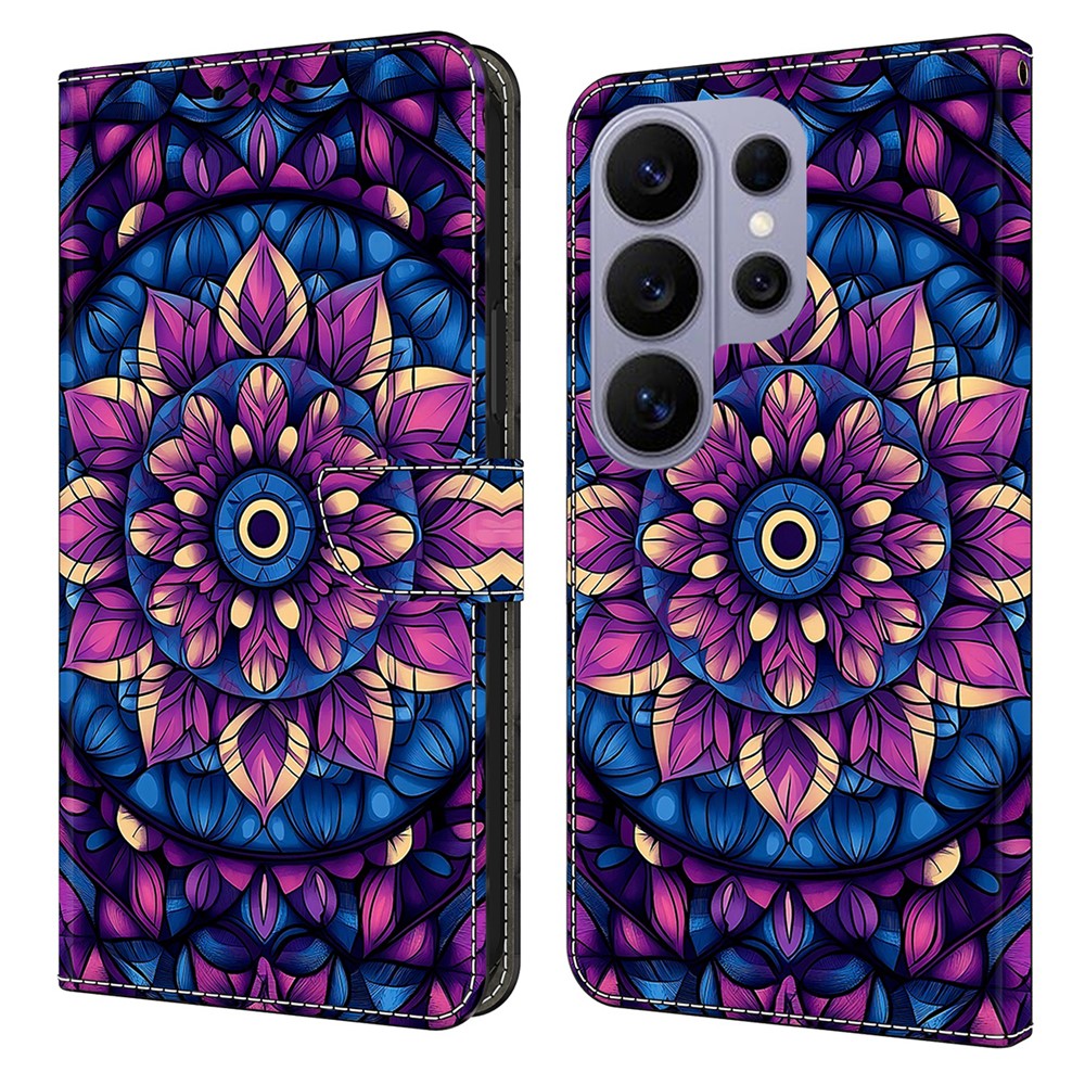 For Samsung Galaxy S26 Ultra Wallet Stand Case Pattern Printing Leather Phone Cover