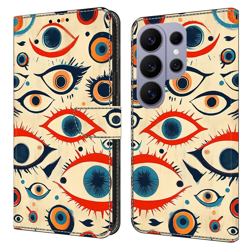 For Samsung Galaxy S26 Ultra Wallet Stand Case Pattern Printing Leather Phone Cover