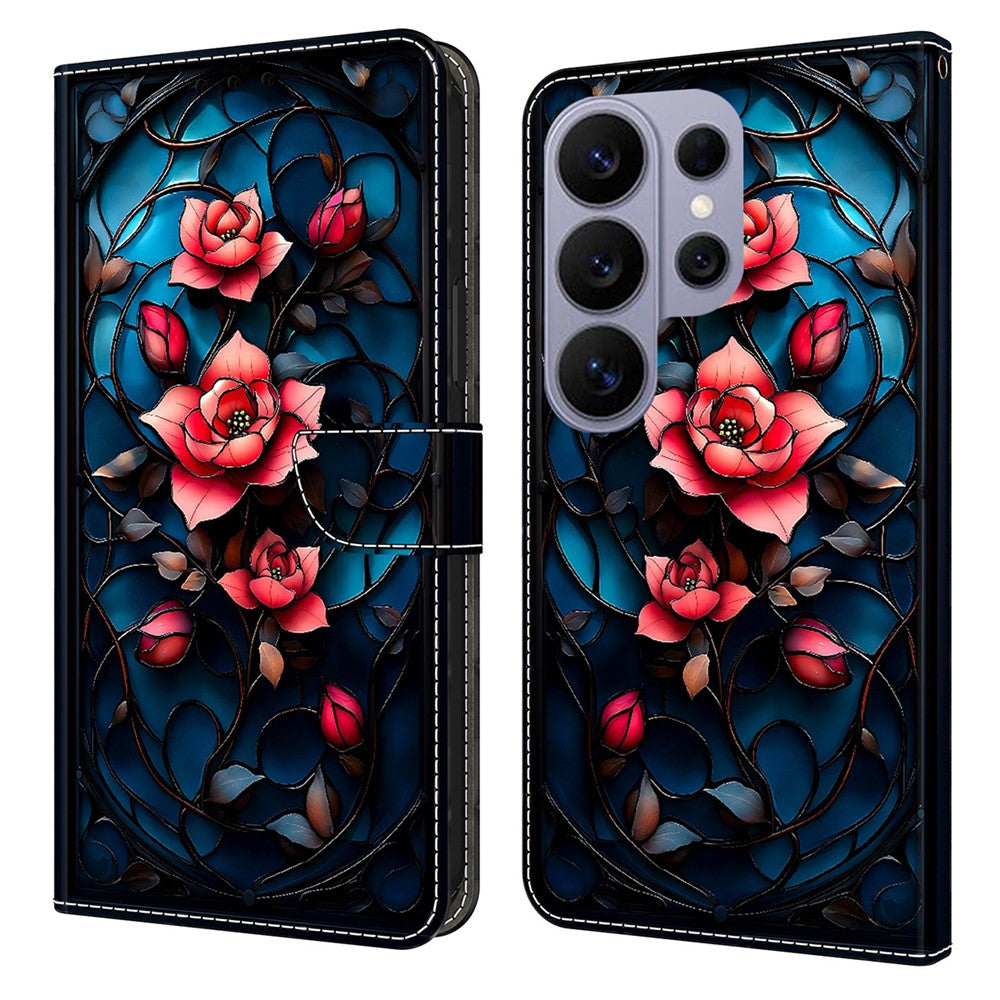 For Samsung Galaxy S26 Ultra Wallet Stand Case Pattern Printing Leather Phone Cover