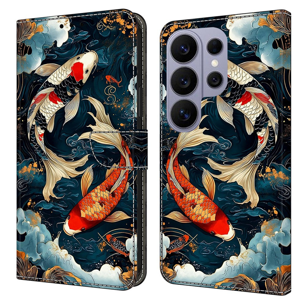 For Samsung Galaxy S26 Ultra Wallet Stand Case Pattern Printing Leather Phone Cover