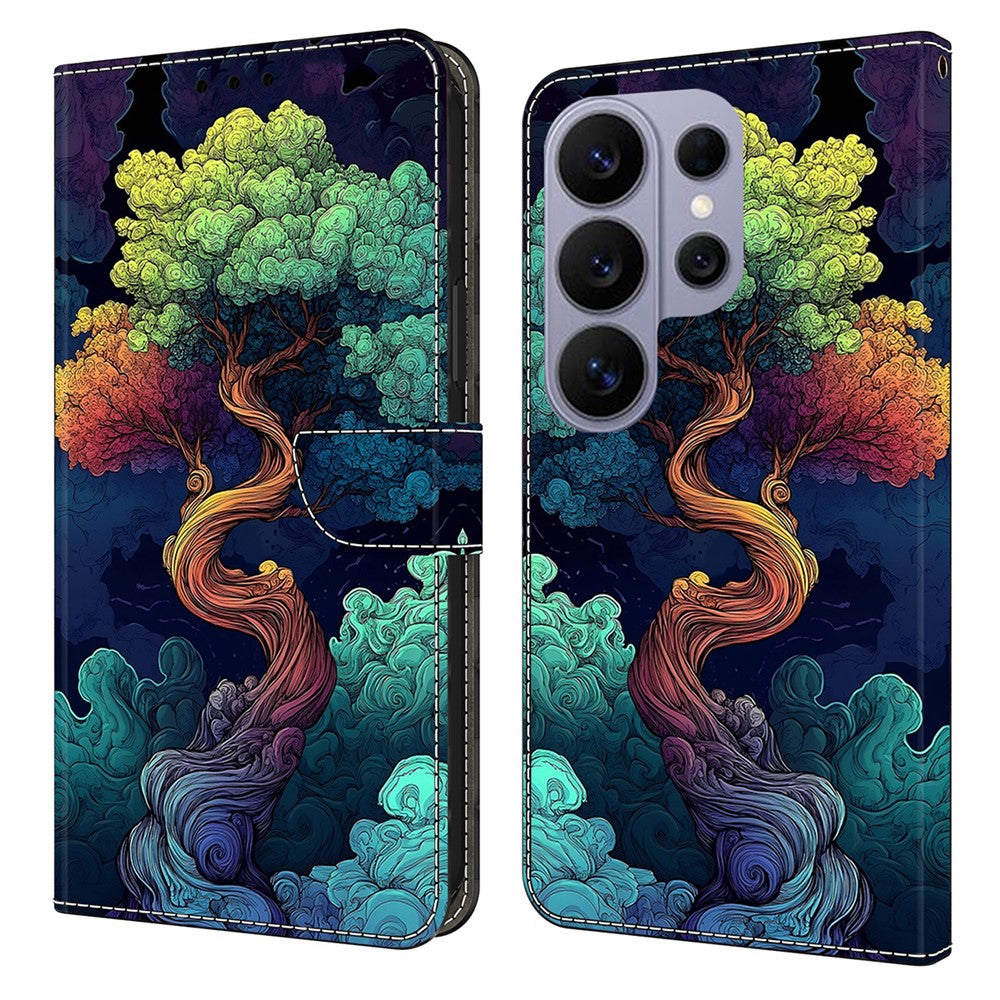 For Samsung Galaxy S26 Ultra Wallet Stand Case Pattern Printing Leather Phone Cover