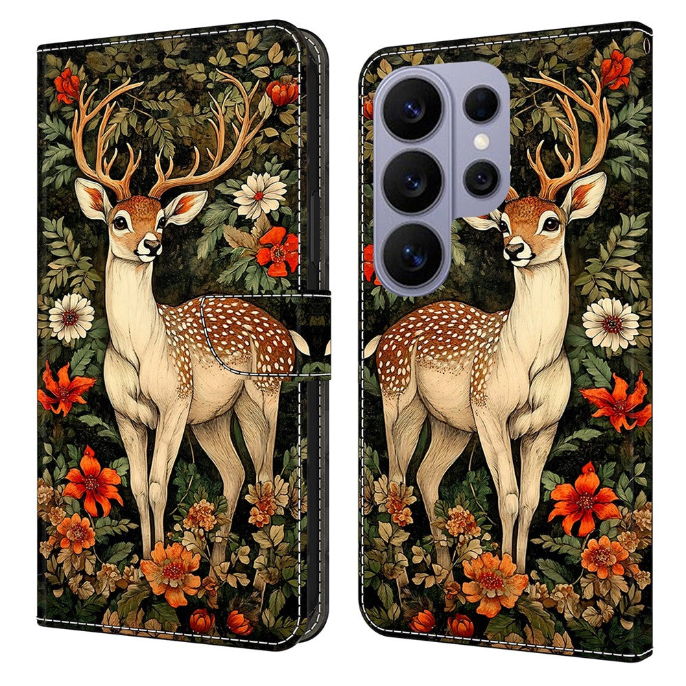 For Samsung Galaxy S26 Ultra Wallet Stand Case Pattern Printing Leather Phone Cover