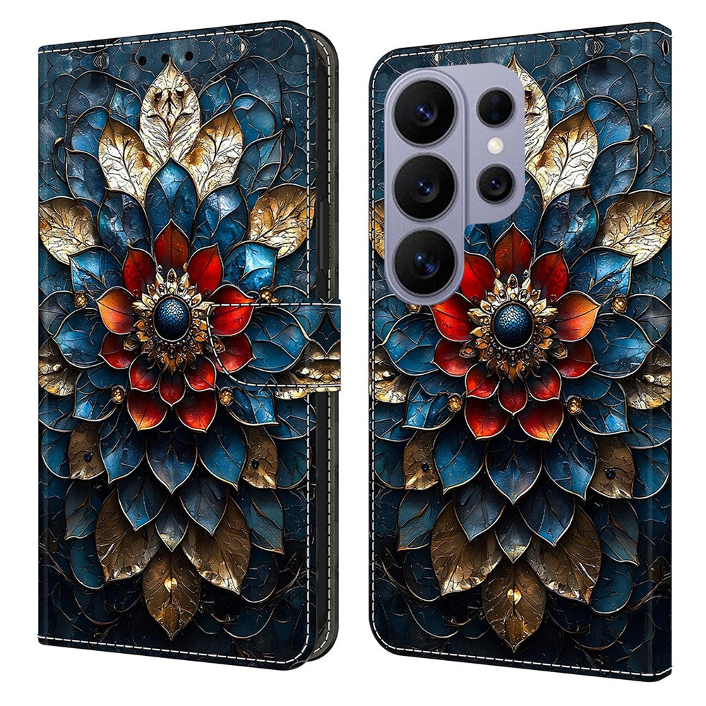For Samsung Galaxy S26 Ultra Wallet Stand Case Pattern Printing Leather Phone Cover