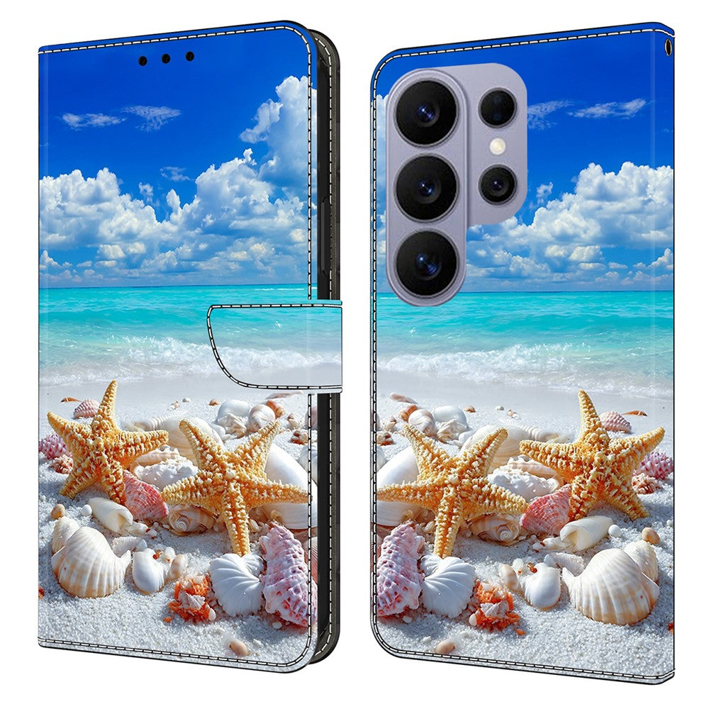 For Samsung Galaxy S26 Ultra Wallet Stand Case Pattern Printing Leather Phone Cover