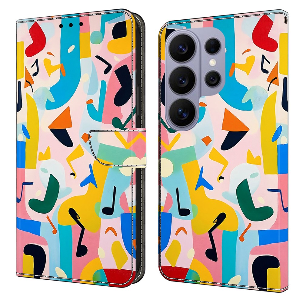 For Samsung Galaxy S26 Ultra Wallet Stand Case Pattern Printing Leather Phone Cover