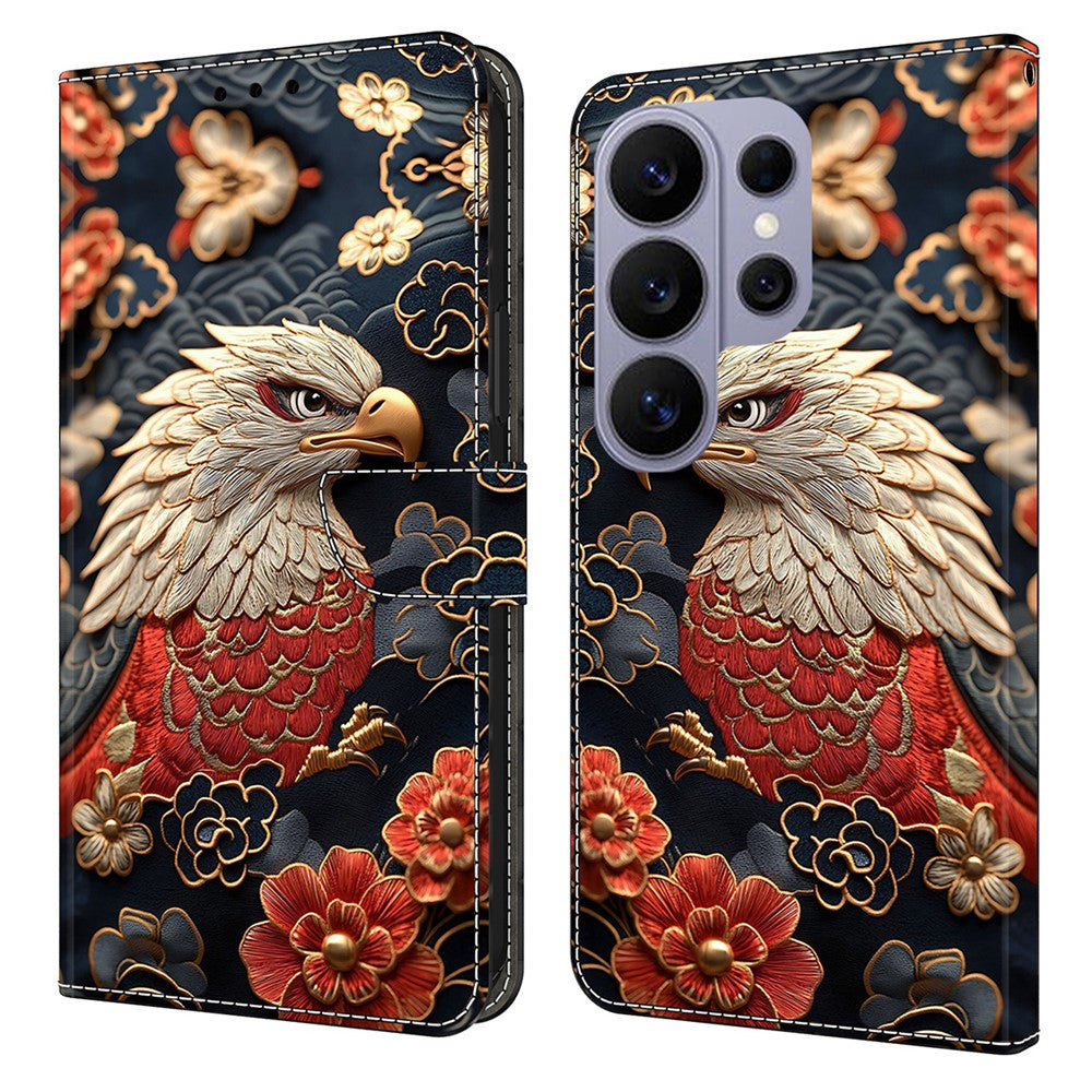 For Samsung Galaxy S26 Ultra Wallet Stand Case Pattern Printing Leather Phone Cover