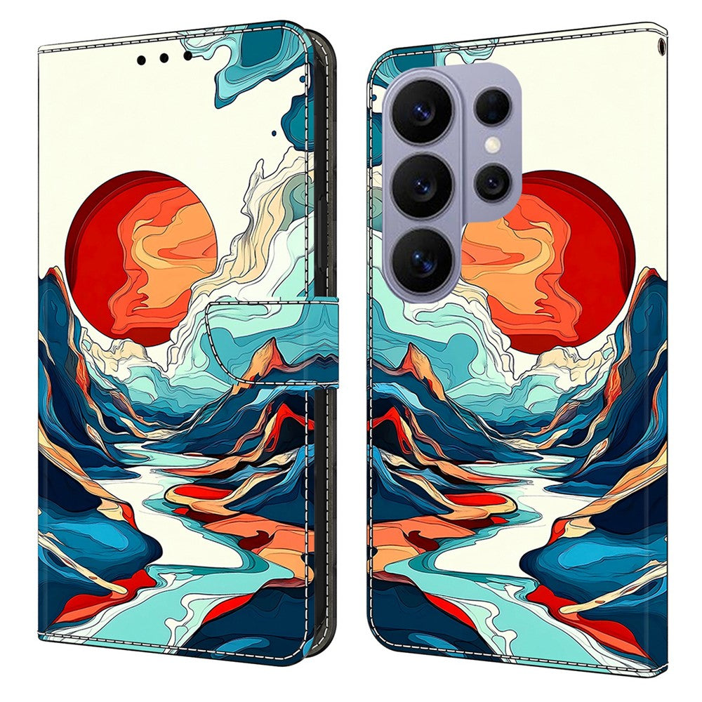 For Samsung Galaxy S26 Ultra Wallet Stand Case Pattern Printing Leather Phone Cover