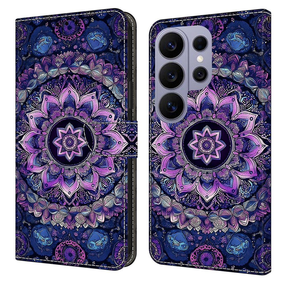 For Samsung Galaxy S26 Ultra Wallet Stand Case Pattern Printing Leather Phone Cover