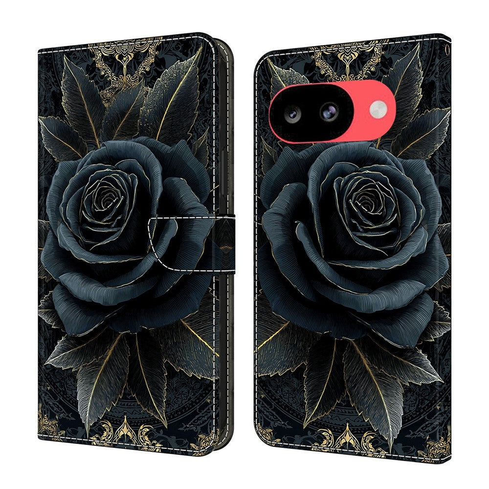 For Google Pixel 10a Wallet Stand Case Pattern Printing Leather Phone Cover