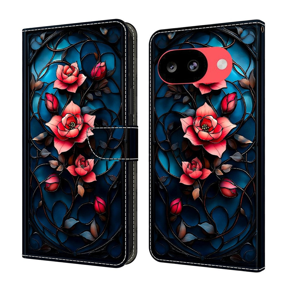 For Google Pixel 10a Wallet Stand Case Pattern Printing Leather Phone Cover
