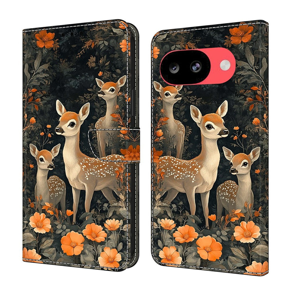 For Google Pixel 10a Wallet Stand Case Pattern Printing Leather Phone Cover