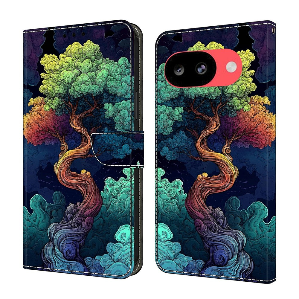 For Google Pixel 10a Wallet Stand Case Pattern Printing Leather Phone Cover