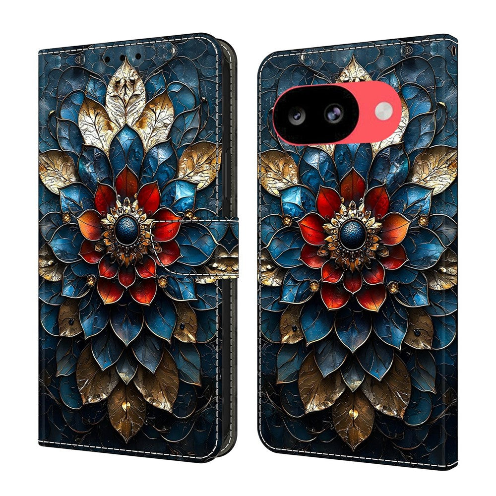 For Google Pixel 10a Wallet Stand Case Pattern Printing Leather Phone Cover