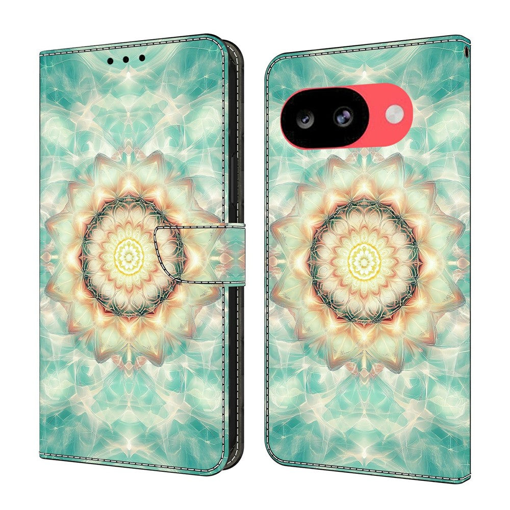 For Google Pixel 10a Wallet Stand Case Pattern Printing Leather Phone Cover