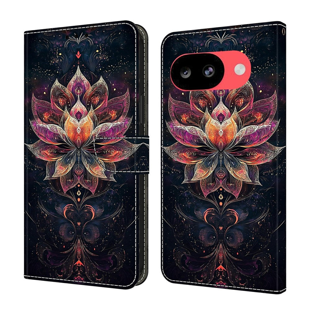 For Google Pixel 10a Wallet Stand Case Pattern Printing Leather Phone Cover