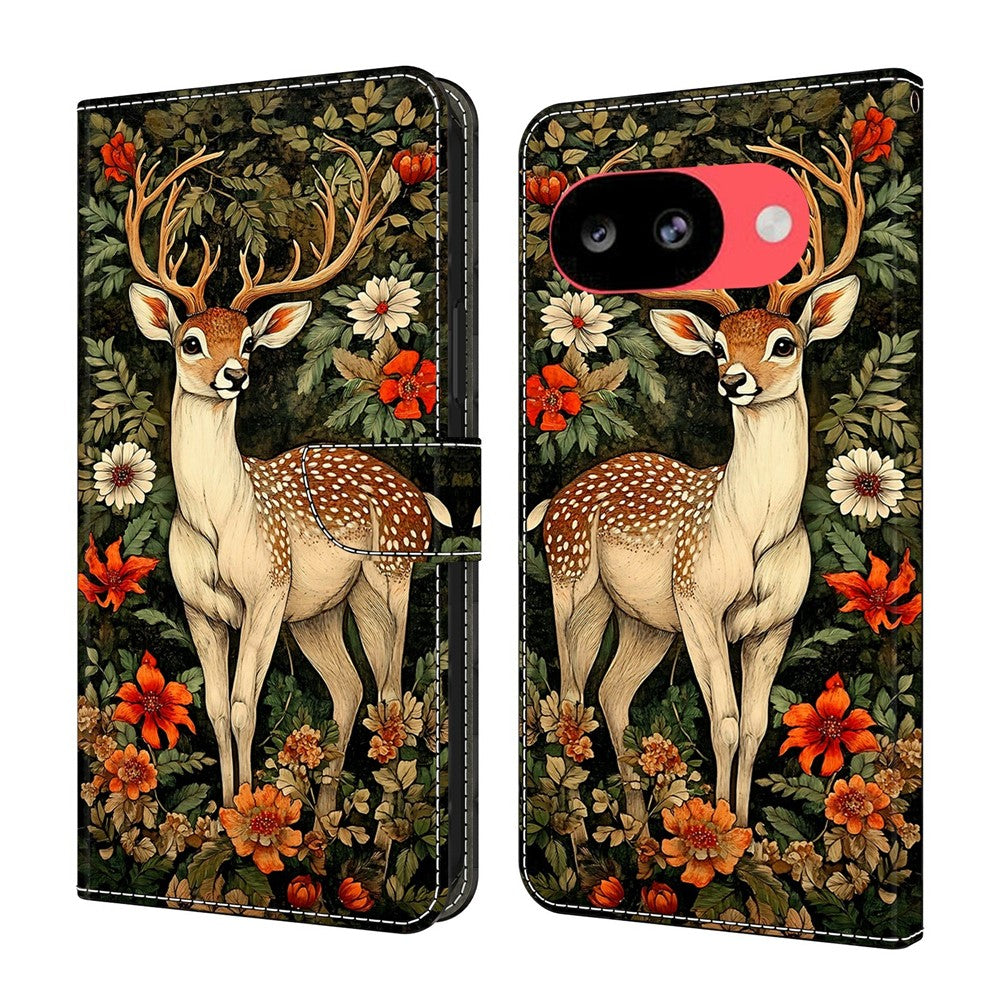 For Google Pixel 10a Wallet Stand Case Pattern Printing Leather Phone Cover