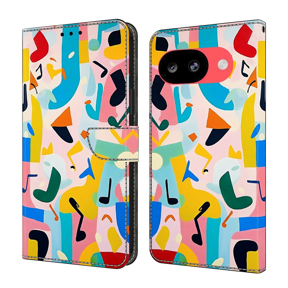 For Google Pixel 10a Wallet Stand Case Pattern Printing Leather Phone Cover