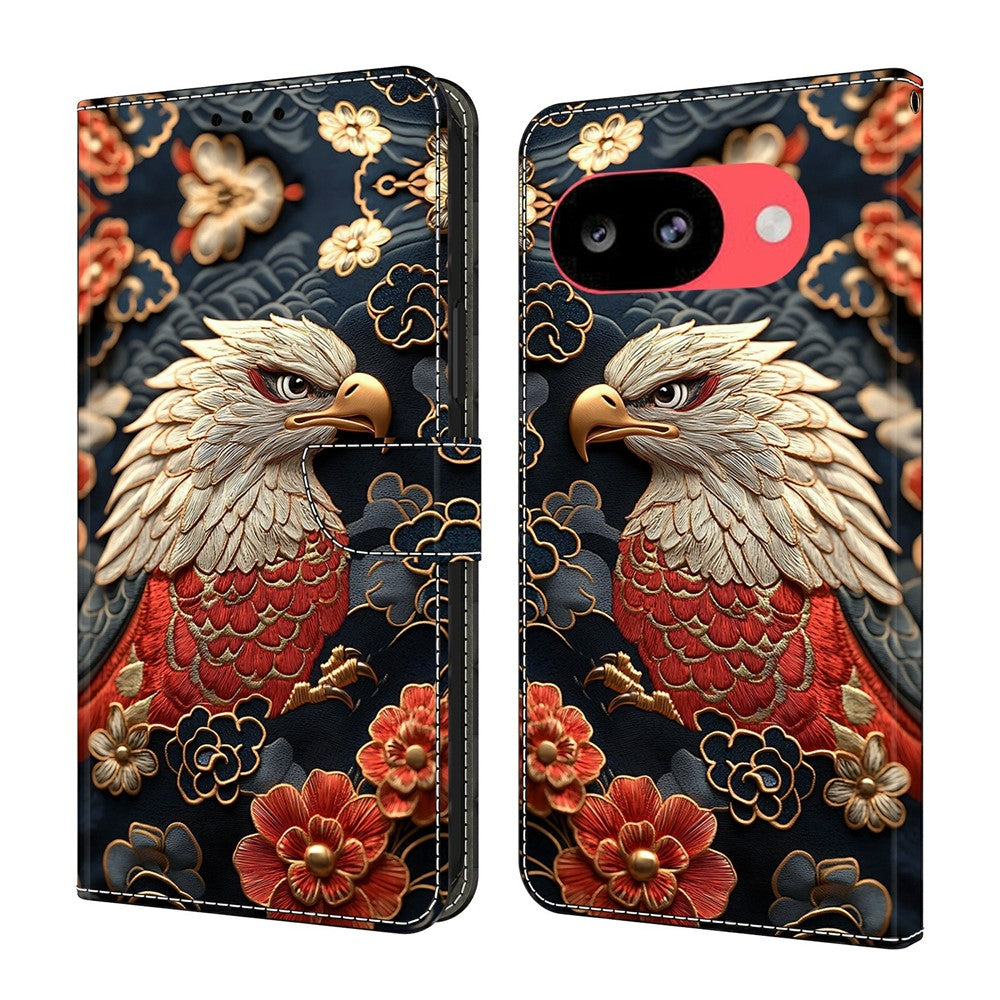 For Google Pixel 10a Wallet Stand Case Pattern Printing Leather Phone Cover