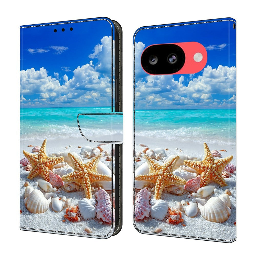 For Google Pixel 10a Wallet Stand Case Pattern Printing Leather Phone Cover