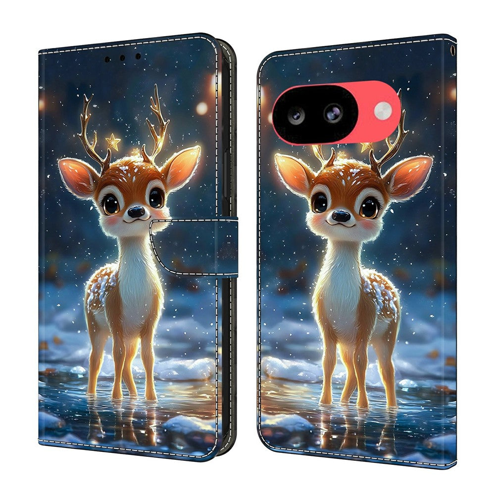 For Google Pixel 10a Wallet Stand Case Pattern Printing Leather Phone Cover