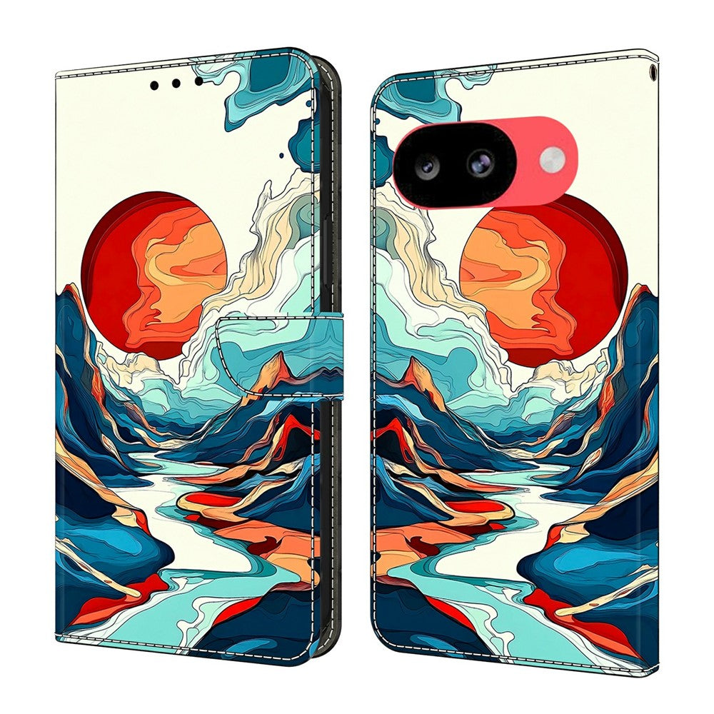 For Google Pixel 10a Wallet Stand Case Pattern Printing Leather Phone Cover