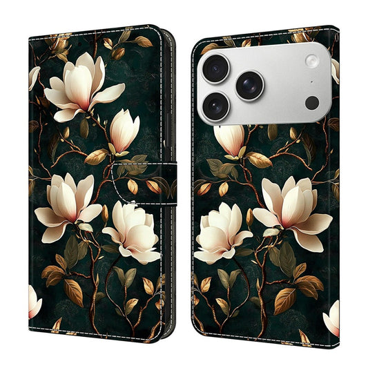 For iPhone 18 Pro / 17 Pro Wallet Stand Case Pattern Printing Leather Phone Cover