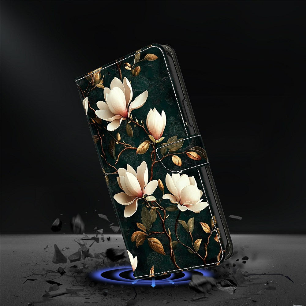 For iPhone 18 Pro Max / 17 Pro Max Wallet Stand Case Pattern Printing Leather Phone Cover