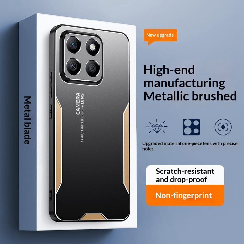 For  Honor 400 Smart 4G  /  400 Smart 5G  /  X7d 5G Phone Case Aluminium Alloy TPU PC Back Cover