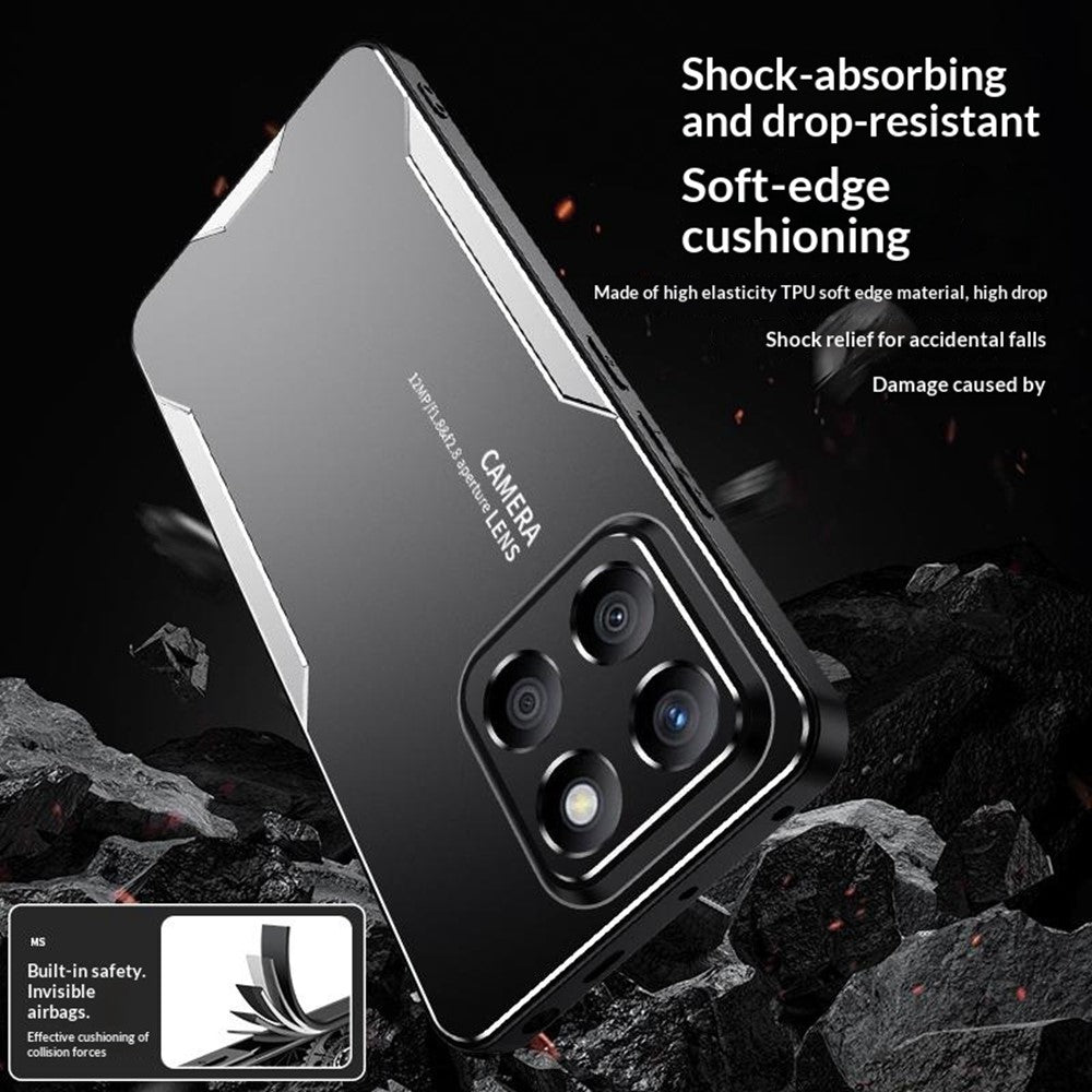 For  Honor 400 Smart 4G  /  400 Smart 5G  /  X7d 5G Phone Case Aluminium Alloy TPU PC Back Cover