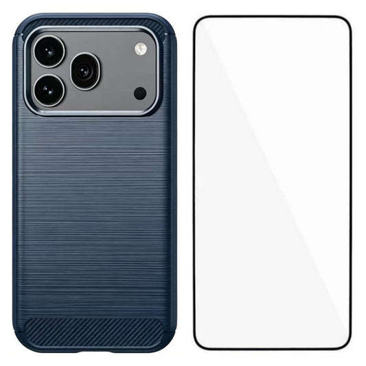 Honor 600 5G Handyhülle – WANLONFENG mit Displayschutzfolie der LS-Serie, großes Linsenloch, gebürstete Textur, TPU