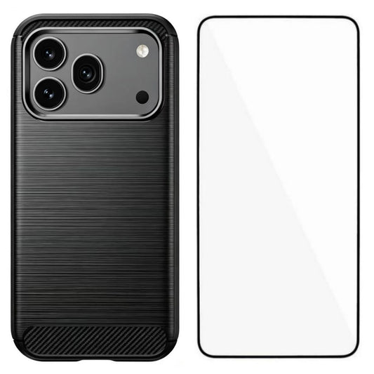 Honor 600 Pro 5G Handyhülle – WANLONFENG mit Displayschutzfolie der LS-Serie, großes Linsenloch, gebürstete Textur, TPU
