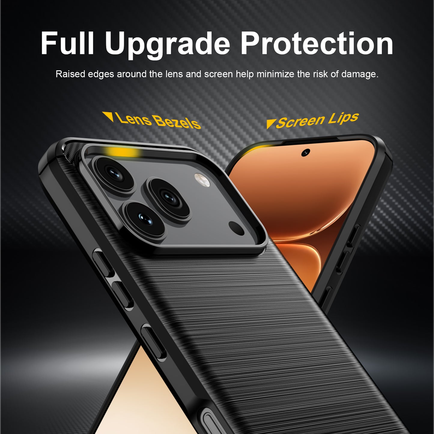 WANLONFENG for Honor 600 Pro 5G Case with Screen Film  LS Series Big Lens Hole Brushed Texture TPU Phone Cover