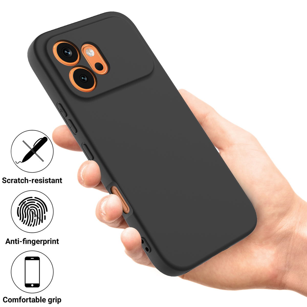 For Honor 600 5G Liquid Silicone Case Phone Back Cover with Hand Strap