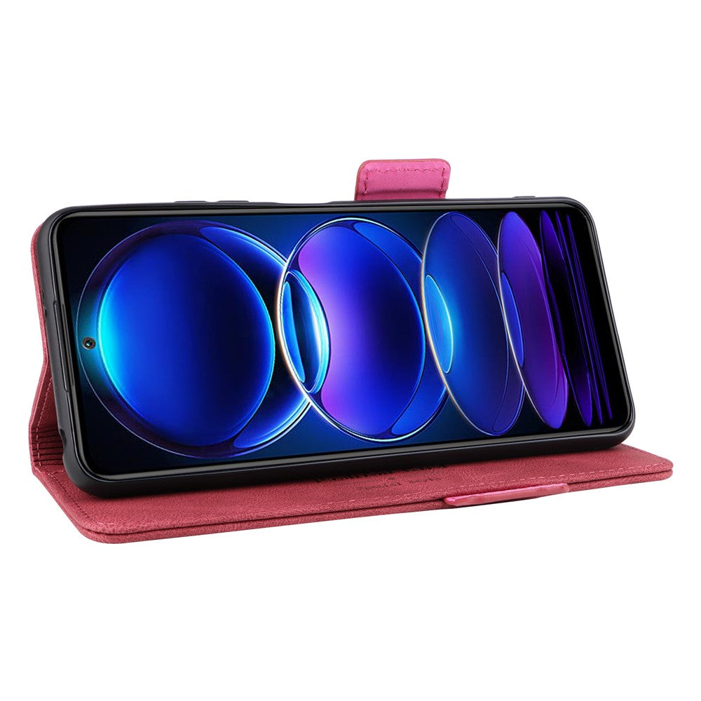 Hardware Decor Phone Case for Xiaomi Redmi Note 12 5G (Global) / (India) / (China) / Poco X5 5G , Dual Magnetic Clasp PU Leather Anti-drop Wallet Stand Phone Cover