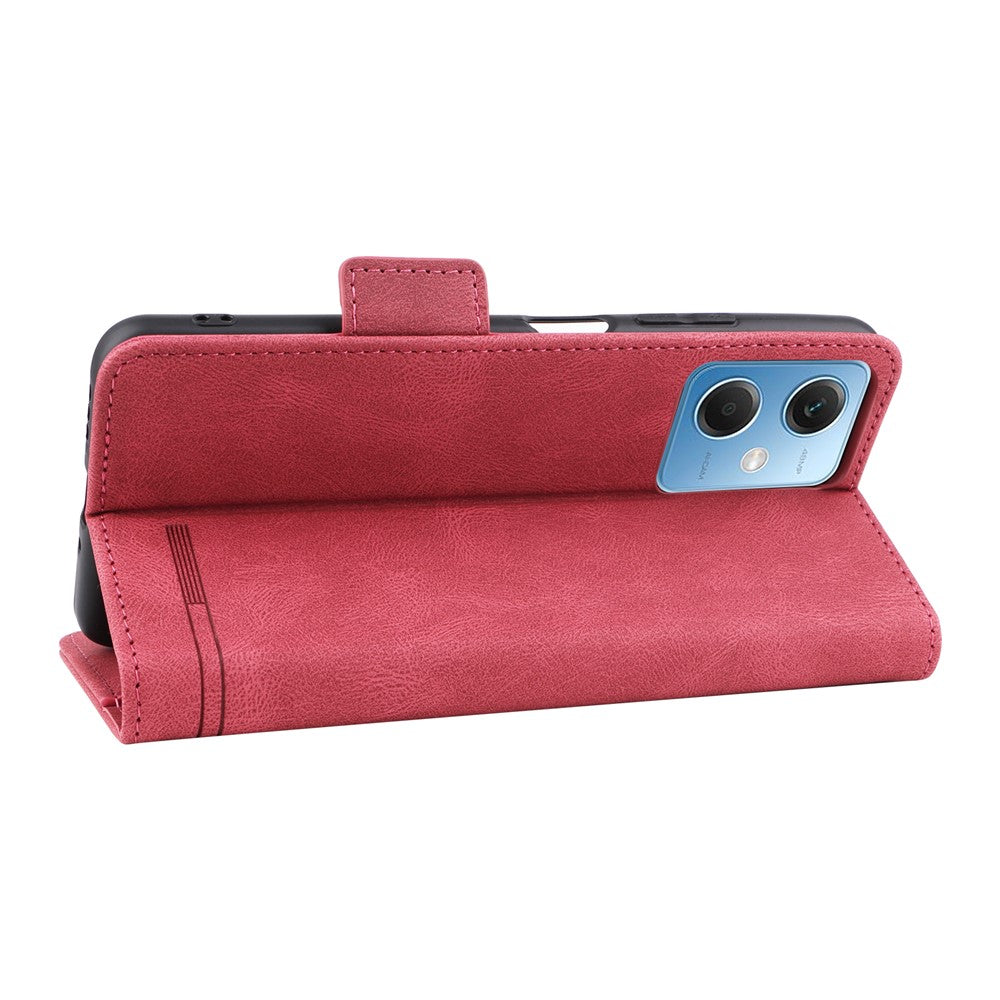 Hardware Decor Phone Case for Xiaomi Redmi Note 12 5G (Global) / (India) / (China) / Poco X5 5G , Dual Magnetic Clasp PU Leather Anti-drop Wallet Stand Phone Cover
