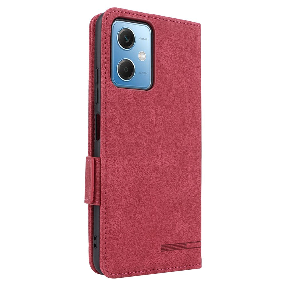 Hardware Decor Phone Case for Xiaomi Redmi Note 12 5G (Global) / (India) / (China) / Poco X5 5G , Dual Magnetic Clasp PU Leather Anti-drop Wallet Stand Phone Cover