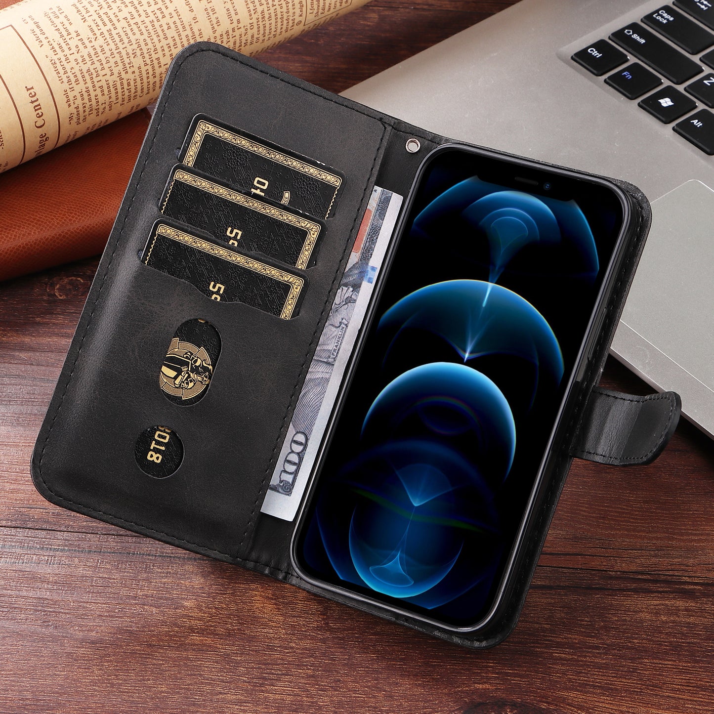 For Xiaomi 17T Pro PU Leather Cases with Zipper Pocket Wallet Phone Cover Stand