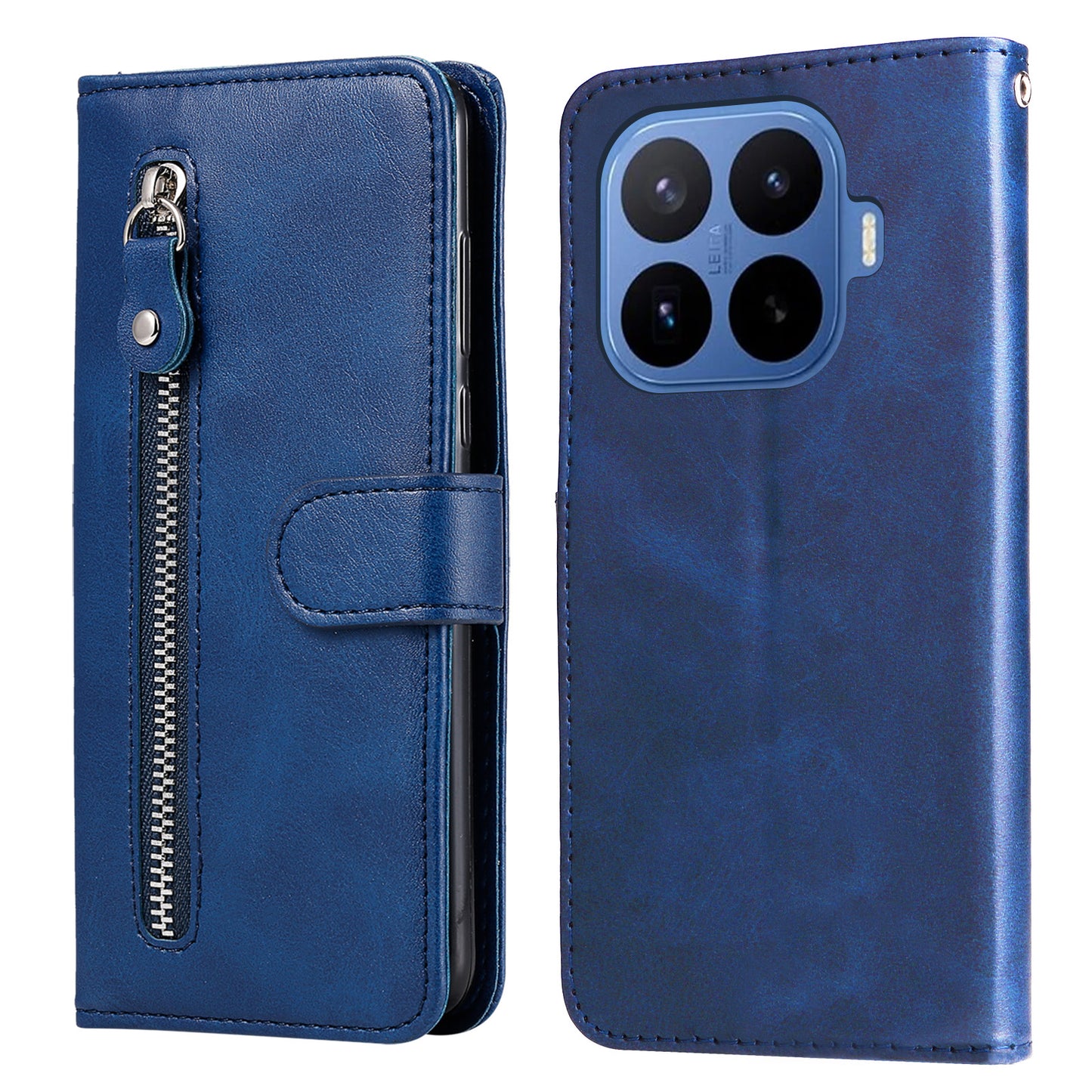 For Xiaomi 17T Pro PU Leather Cases with Zipper Pocket Wallet Phone Cover Stand
